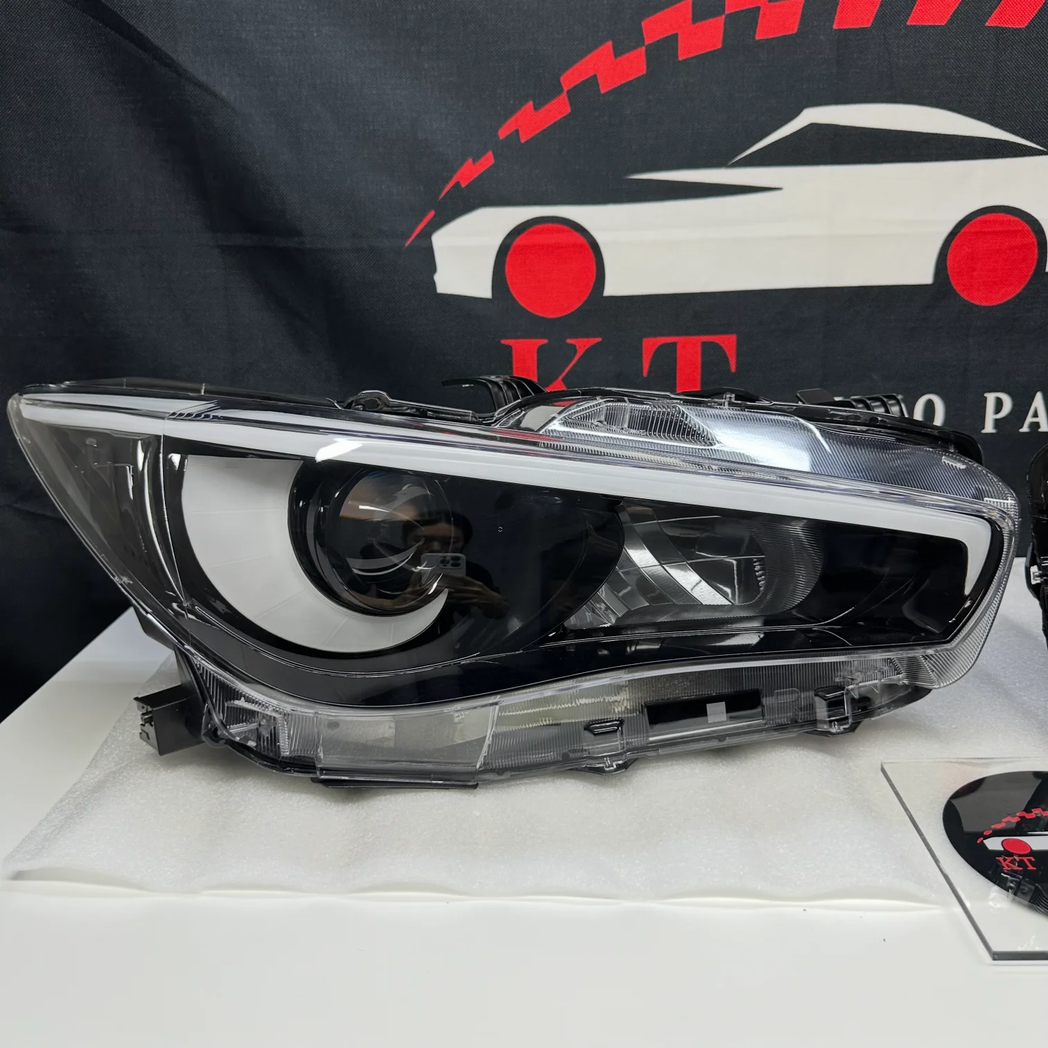 Infiniti Q50 LED DRL strip upgrade close up