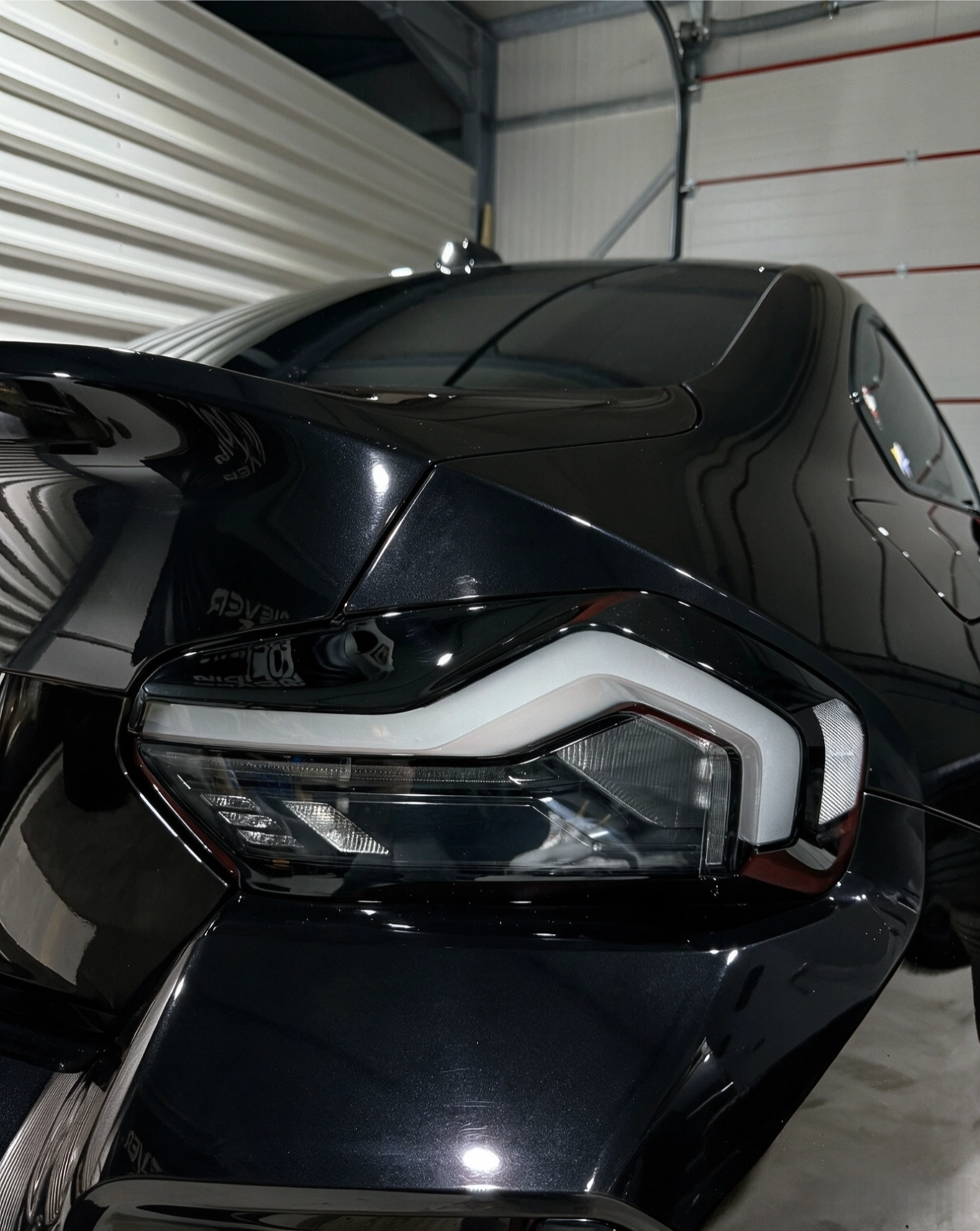BMW G87 M2 Custom Taillights installation complete rear end view