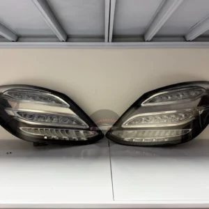 Mercedes W205 custom taillights pair handcrafted black venom clear style