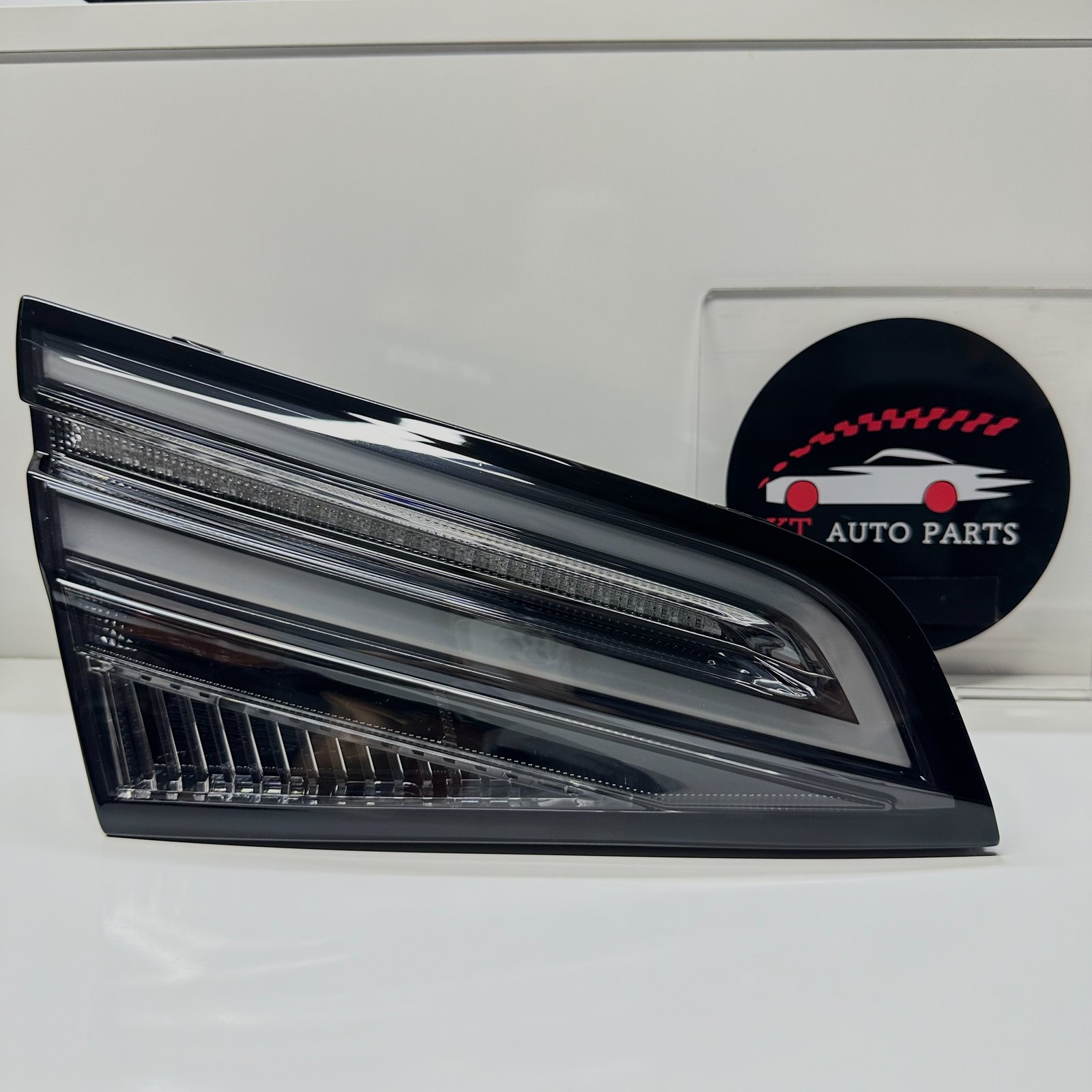 8V Sportback facelift rear view with Black Venom lamps installed