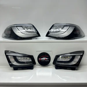 Infiniti Q70 tail lights - Black Venom Clear Lens main view