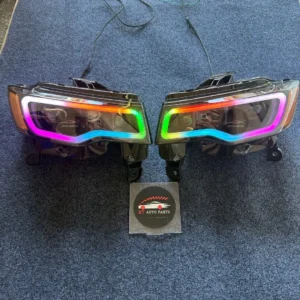 Jeep Grand Cherokee RGB headlights - Black Housing Clear Lens for WK2 2013-2021 main view